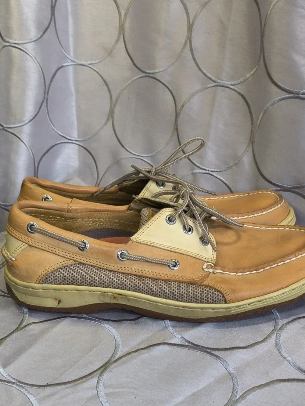 Sperry Men’s Light Tan Leather Boat Shoe AB